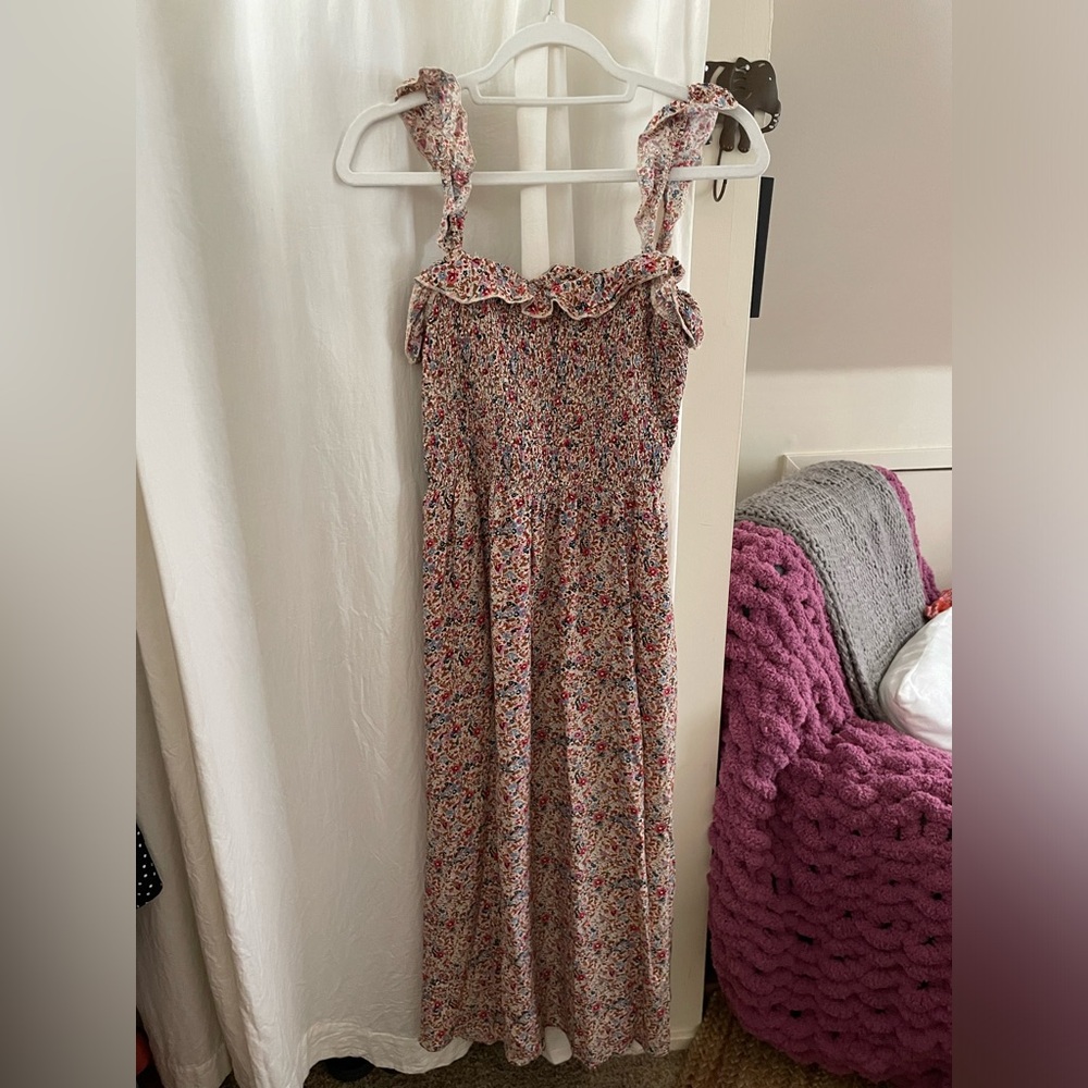 Natural Life smocked top ditsy floral midi dress